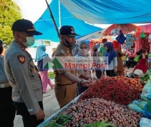 Era New Normal, Camat dan Kapolsek Tanjung Mutiara Masuk Pasar