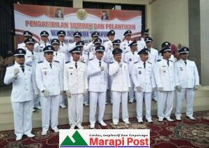 24 Wali Nagari Dilantik Bupati Pasaman H. Yusuf Lubis, SH, M. Si Hasil Pilwana