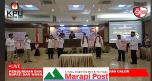 KPU Agam Gelar Rapat Pleno Pengundian Nomor Urut Paslon Bupati dan Wakil Bupati