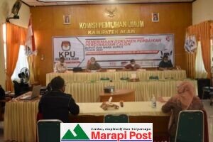 KPU Agam Gelar Rapat Pleno Tertutup, Penetapan 2 Dari 4 Bapaslon Bupati dan Wakil Bupati Agam