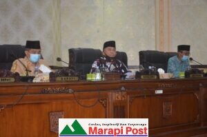 Pjs Bupati Agam Benni Warlis Jawab Pandangan Umum Fraksi DPRD Kabupaten Agam Terhadap APBD-P 2020