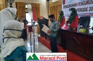 Wali Nagari, Ridwan, Lantik dan Kukuhkan TP PKK Nagari Manggopoh