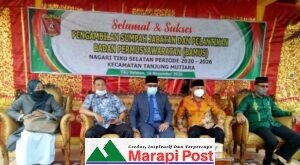 Dihadiri DPRD Provinsi dan DPRD Kabupaten, Bamus Tiku Selatan Dilantik