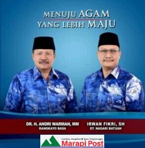 Jumat Hari ini Bupati dan Wakil Bupati Agam Dilantik Serentak Bersama Kepala Daerah se Sumatera Barat