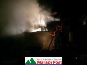 Rumah Kediaman Gadih dan Neli Terbakar di Jorong Kajai Pisik, Nagari Persiapan Sungai Jariang