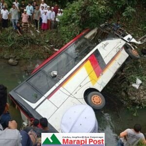 Bus Pembawa Pejabat Kabupaten Agam Kunjungan Kerja ke Aceh, Mau Pulang Kecelakaan di Kota Nopan, Madina