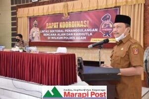 Wabup Agam, Irwan Fikri Minta, Pemerintah Harus Siapkan Dengan Matang Langkah-langkah Penanggulangan Bencana Alam