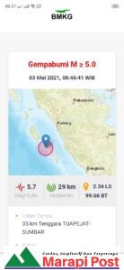 Mentawai Dilanda Gempa Bumi, Tidak Berpotensi Tsunami