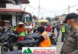 Operasi Yustisi di Pasar Lasi, Candung, Dari 19 Terjaring, 14 Memilih Sanksi Sosial, 5 Memilih Bayar Denda