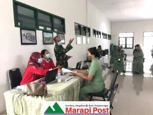 Serentak Diseluruh Indonesia, Kodim 0319/Mentawai Laksanakan Vaksinasi Pencegahan Covid-19