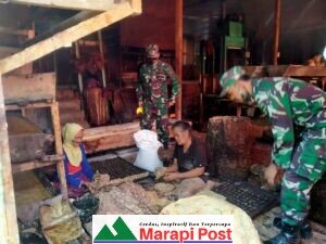 Satgas TNI TMMD/N Kodim Limapuluh Kota Kunjungi Petani Gambir