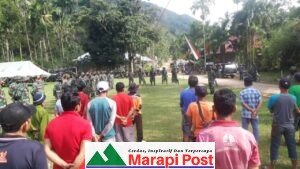 Satgas TMMD/N Kodim 0306/50 Kota Apel Pagi Bersama Persiapan Kegiatan