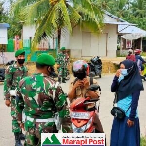 Kodim 0319/Mentawai Gelar Patroli Prokes Masa PPKM Mikro