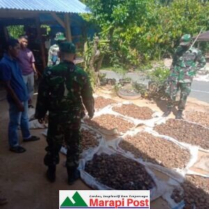 Satgas TMMD Kodim 50 Kota Kosmos ke Usaha Rakyat Kilangan Gambir