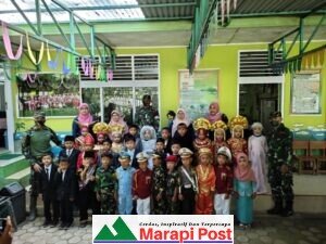 TMMD/N Kodim 0306/50 Kota Hadiri Perpisahan TK Al-Hidayah Talang Maur