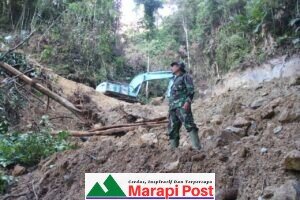 Pembangunan Jalan  TMMD ke 111 Sudah Memasuki Perut Bukit Sugak