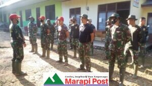 Anggota Satgas TMMD/N ke 111 Kodim 0306/50 Kota Laksanakan Apel
