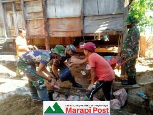 Satgas TMMD Kodim 0306/50 Kota Bantu  Pembangunan Rumah  Warga