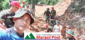 Anggota Satgas TMMD Mulai Membuat Bak Air Kontrol di Lokasi Jalan Baru