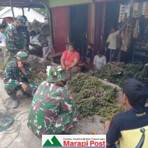 Satgas TMMD ke-111 Kodim 0306/50 Kota Kunjungi Pengrajin Usaha Pinang
