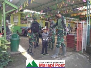 TMMD/N Kodim 0306/50 Kota Kunjungi TK Al-Hidayah Nagari Talang Maur