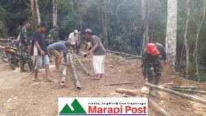 Percepat Penyelesaian Pembangunan Jalan, Satgas TMMD Goro Massal