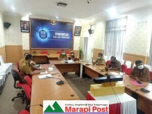 Wabup Mentawai Ikuti Rakor Penanganan Covid-19 Lewat Virtual