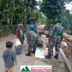 Anggota Satgas TMMD Komsos ke Pengusaha Heuller