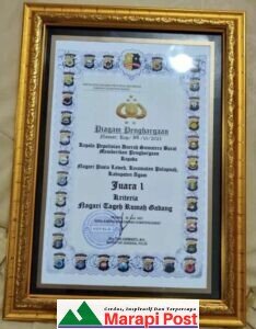 Hebat; Nagari Pasia Laweh Dapat Penghargaan Dari Kapolda Sumbar
