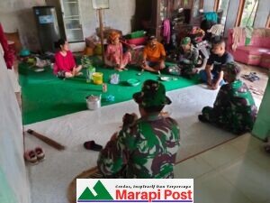 Satgas TMMD Silaturahmi Dengan Warga Terakhir Masa Penugasan TMMD