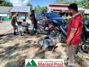 Pol PP Mentawai Rutinitas Razia Pemakaian Masker
