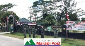 Kodim 0319/ Mentawai Kibarkan Bendera Merah Putih di Tower