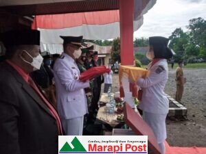 Kecamatan Kinali Laksanakan Upacara HUT RI ke-76 Penuh Hidmat, Sesuai Prokes