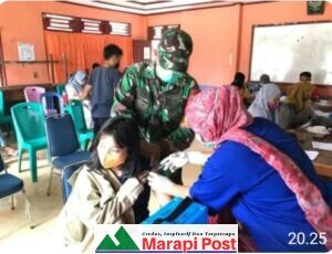 Kodim 0319/Mentawai Turut Berkontrbusi Serbuan Vaksinasi
