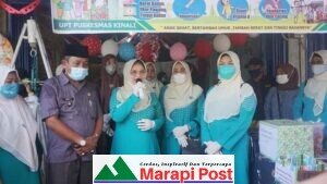 Ketua TP PKK Pasbar ke Posyandu Dahlia 4B Jorong Langgam Nagari Kinali