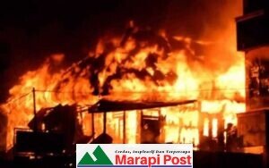 Pasar Bawah Kota Bukittinggi Terbakar, Ratusan Kios Hangus