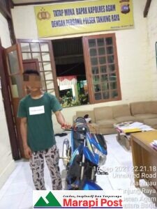Diduga Melakukan Pencurian Motor, RK Ditangkap Polsek Tanjung Raya