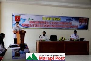 Wabup Agam Buka Sosialisasi Perpres 12 Tahun 2021, Untuk Hindari Kesalahan