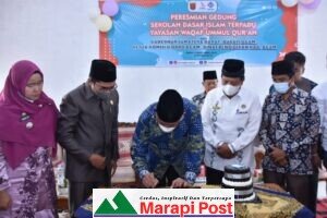 Gubernur Sumbar Resmikan SDIT Yayasan Waqaf Ummul Qur’an Bawan