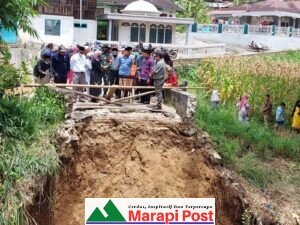 Komisi III DPRD Agam Tinjau  Jembatan Rajang Jorong Surau Lauik