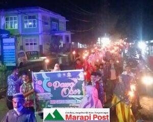 Menyambut HSN 2021, Ratusan Santri Ponpes Pessel Gelar Pawai Obor
