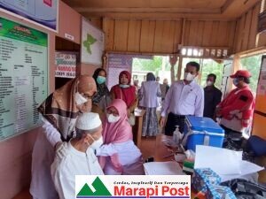 Polres Pasbar ke Nagari Persiapan Giri Maju, Gelar Vaksinasi