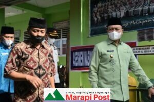 Didampingi Sekdibud, Wabup Agam Monitor ANBK SMPN 1 Lubuk Basung