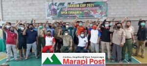Jelang HUT TNI ke-76, Kodim 0319 Mentawai Gelar Turnamen Badminton