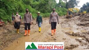 Kapolres Pasabar Tinjau Longsor Talamau, Jalan Sudah Bisa Dilalui Kendaraan