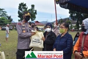 Polres Pasbar Gelar Gebyar Vaksin Sumdarsin III, dan Bagikan Sembako