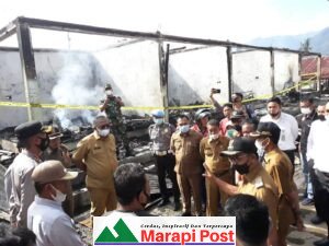 Bupati Solok Selatan Tinjau Lokasi Kebakaran Pasar Baru Muara Labuh
