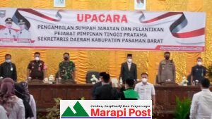 Bupati Pasaman Barat, Hamsuardi Lantik Hendra Putra Jadi Sekda