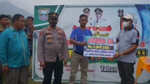 Sungai Beremas Menang Adu penalti Sepak Bola Bupati Cup