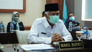 Wabup Dharmasraya Ikuti Launching Inpres 1 Tahun 2022 Secara Virtual